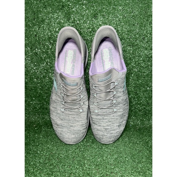 Skechers Slip Ins Womens Size 9 Go Walk Summits Grey Casual Shoes Comfy Sneakers - Picture 6 of 9